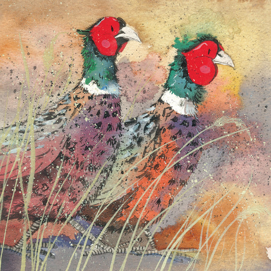 Pleasant Pheasants Blank Card