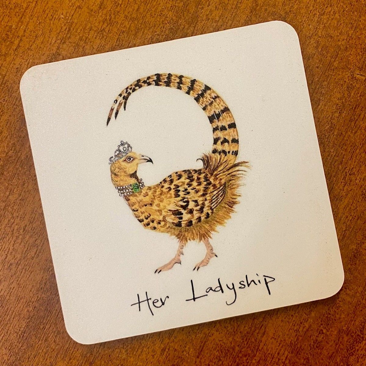 'Her Ladyship' Pheasant Coaster