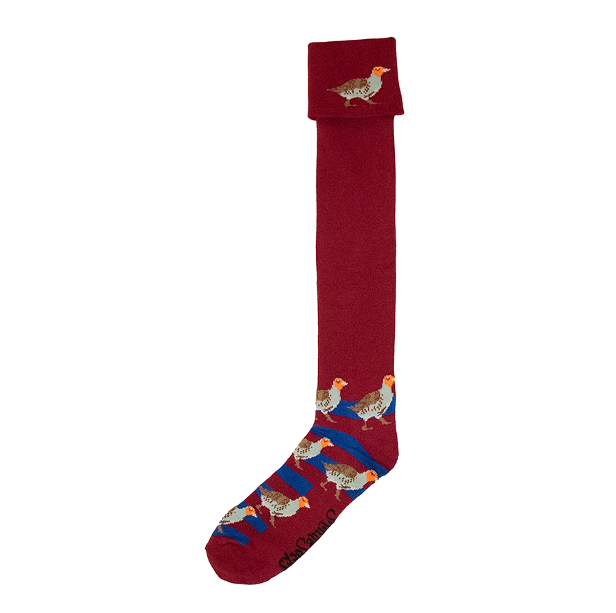 Maroon & Royal Blue Grouse Shooting/Walking Socks by ShuttleSocks