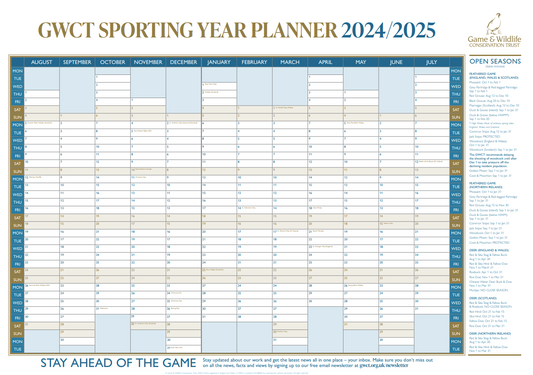 2024-25 GWCT Sporting Wall Planner