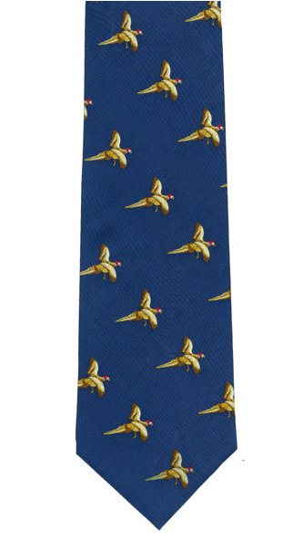 Flying Pheasants Tie (Navy)